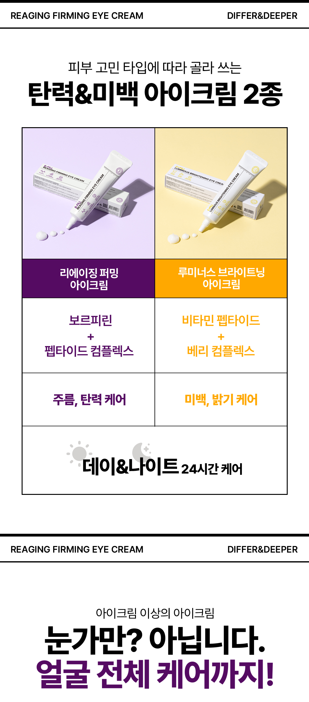 [디퍼앤디퍼]아이크림 중 택 1(리에이징 퍼밍/루미너스 브라이트닝)